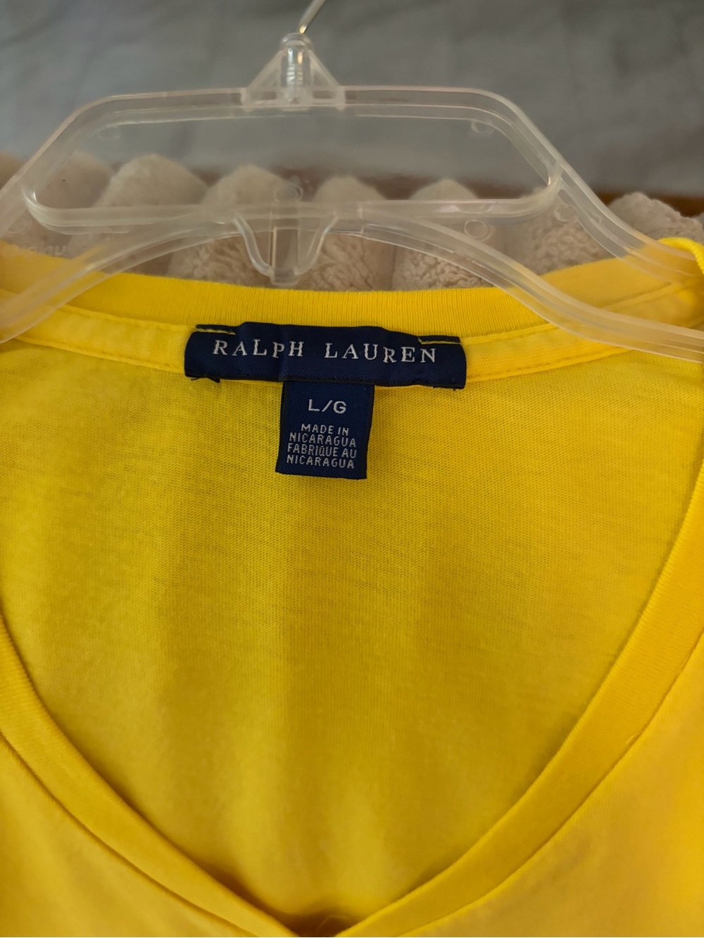 Ralph Lauren Bright Yellow V-Neck Tee - Picture 2 of 4